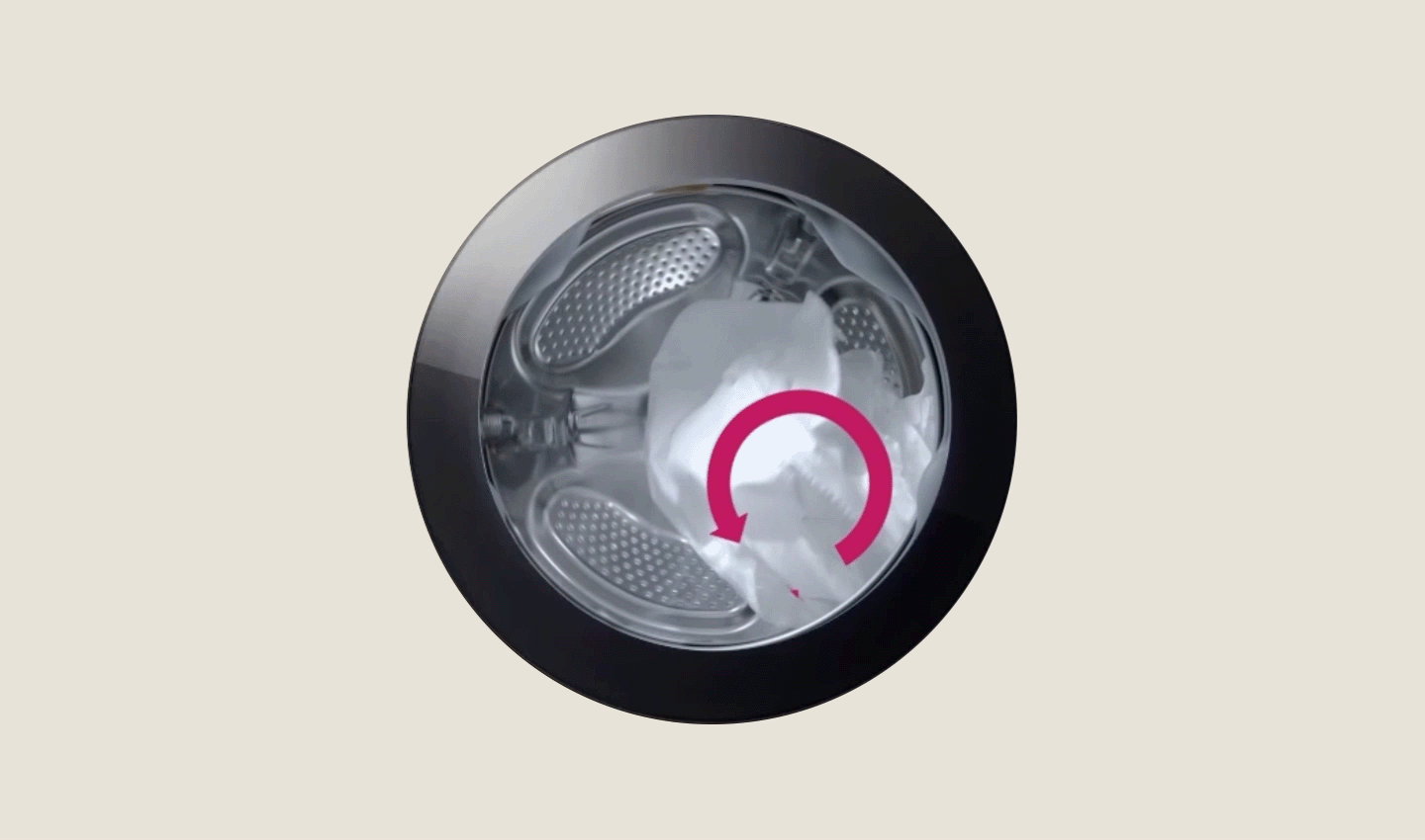 Movimiento de lavado en rodar