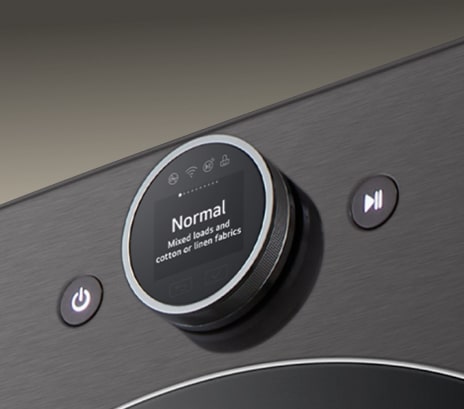 Perilla digital fácil de usar en lavadoras LG