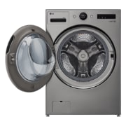 Vista frontal tapa abierta lavadora Carga Frontal LG WM25VFXS