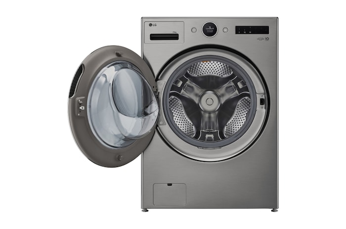 Vista frontal tapa abierta lavadora Carga Frontal LG WM25VFXS