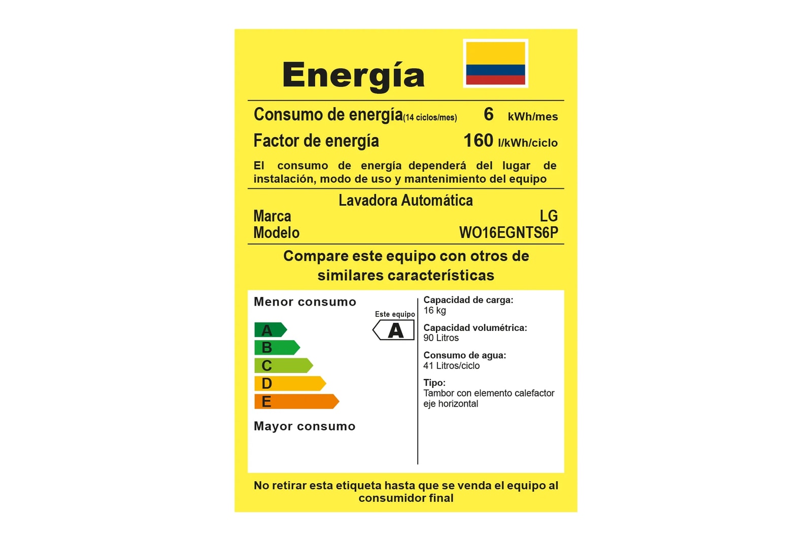 Retiq modelo wo16egnts6p