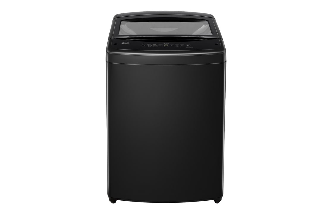 Vista frontal de Lavadora Carga Superior, capacidad 18Kg, color Negro Medio, WT18MVTB