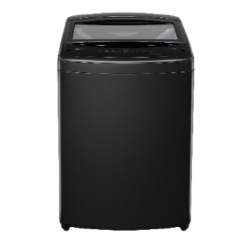 Vista frontal de Lavadora Carga Superior LG 18Kg Negro TurboDrum Silencioso WT18OVTB