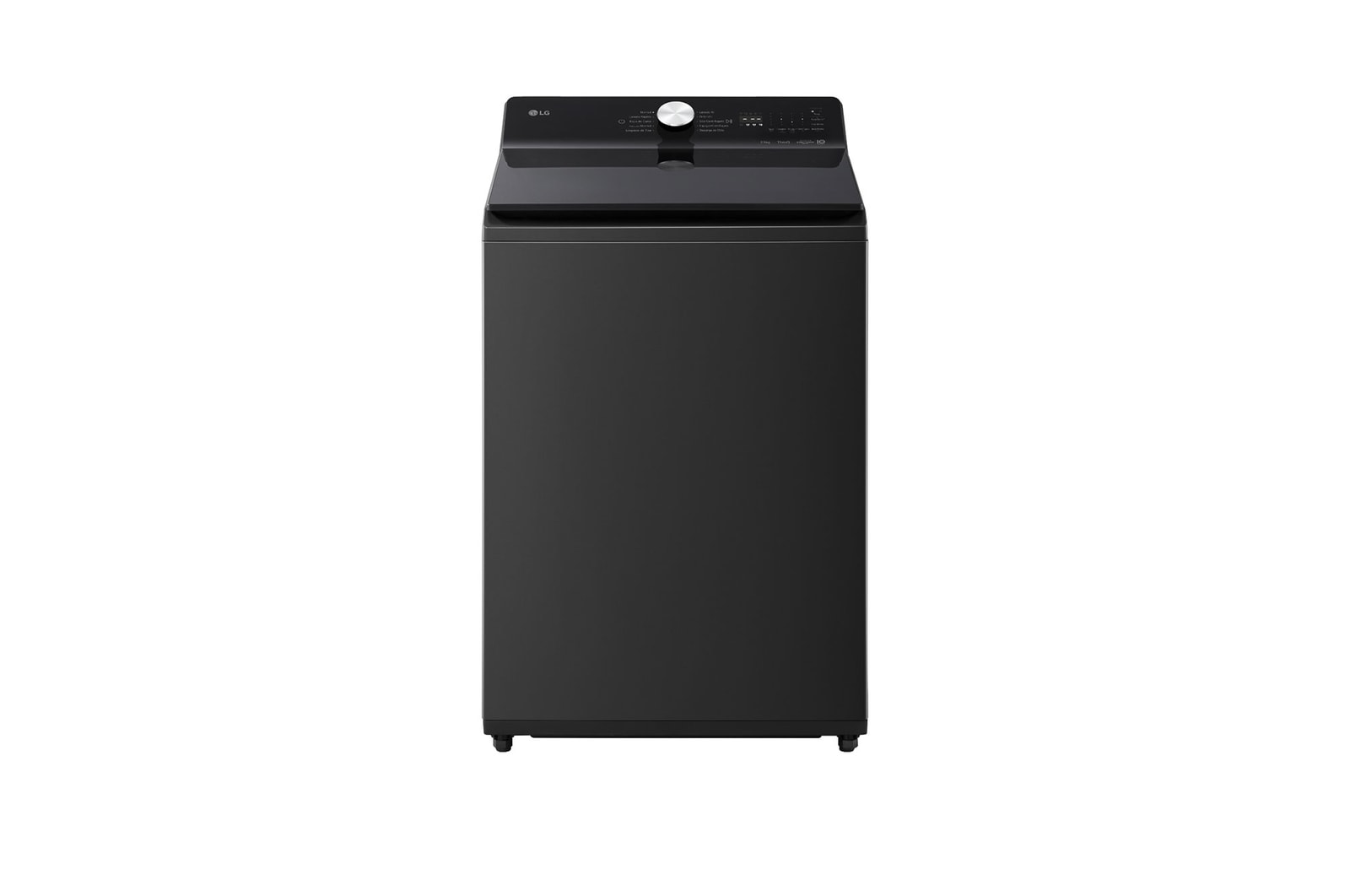 Vista frontal de Lavadora LG carga superior 15 Kg Negro Brillante AIDD Motor Direct Drive WT15OBTX6