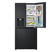 Puertas abiertas con comida Nevecon French Door InstaView Door-In-Door LG GM57SXM