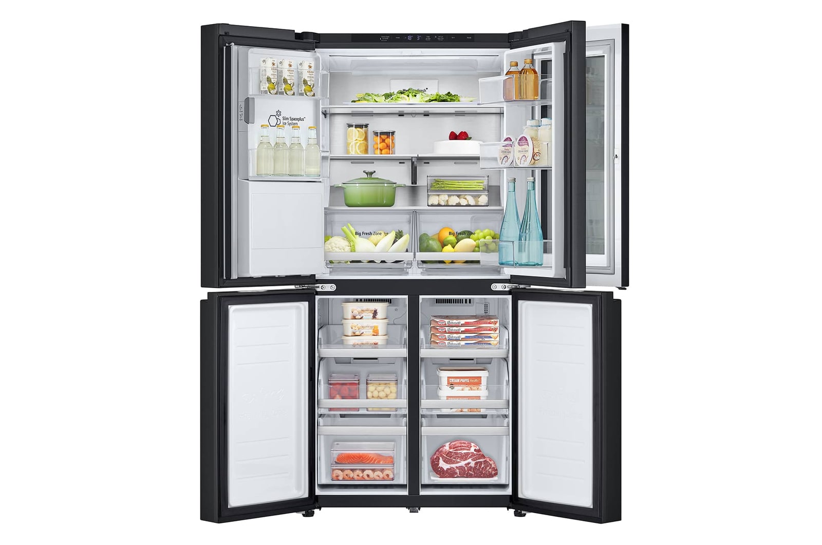 Puertas abiertas sin comida Nevecon French Door InstaView Door-In-Door LG GM57SXM