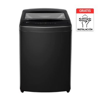 Vista frontal de Lavadora LG Carga Superior 13Kg Negro TurboDrum WT13NVTB