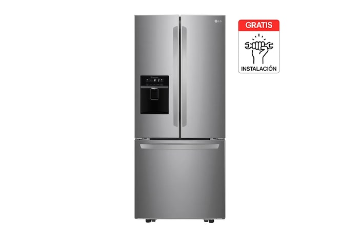 Vista frontal de Nevecón LG French Door 618L - Fabricador automático de hielo - acabado PS3, LM22SGP