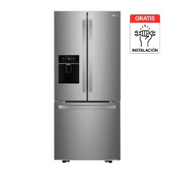 Vista frontal de Nevecon LG French Door 618L Plata Disp. de agua LM22SGP