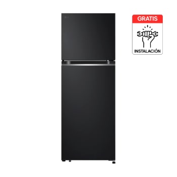Vista frontal de Nevera LG 243L Negro Mate LinearCooling VT24BPM