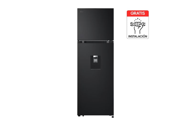 Vista frontal de Nevera LG 264L Negro Mate LinearCooling VT26KPM