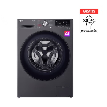 Vista frontal de Lavaseca LG 2 en 1 Carga Frontal 14Kg/8Kg Negro AIDD™ WD14BVC2S6