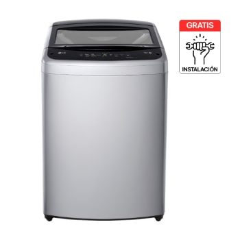 Vista frontal de Lavadora LG Carga Superior 19Kg Gris TurboDrum™ Silencioso WT19DVTB