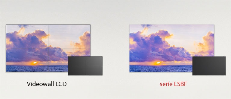 Sustituye video walls LCD sin requerir espacios adicionales de montaje.