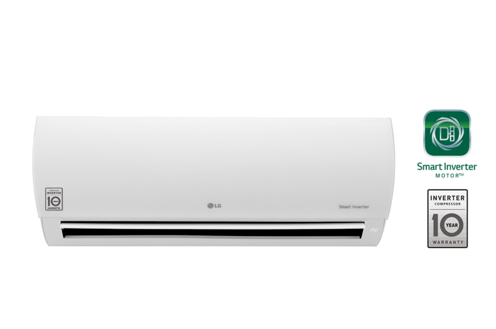 Vista frontal de capacidad 9.000 BTU, EER grado RETIQ A, Voltaje 220V, Smart Inverter, Funcion de Enfriamiento y calefacción VH092H7