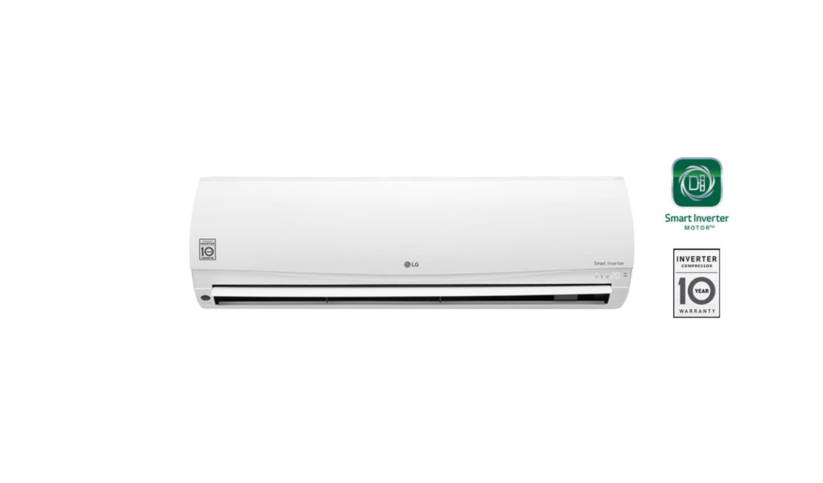 Vista frontal de Capacidad 18.000 BTU, EER grado RETIQ A, Smart Inverter, Funcion de Enfriamiento y calefacción VH182H7