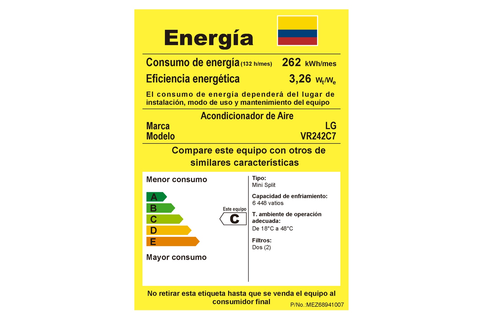 LG Aire Acondicionado ArtCool - 24000 BTU - 220V, VR242C7