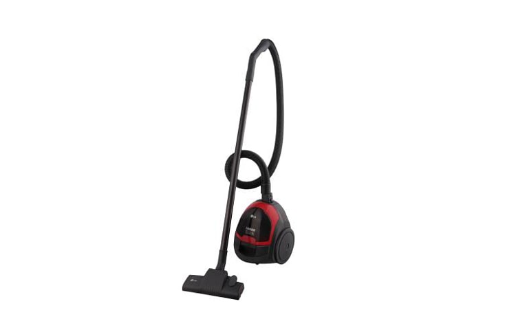 Vista frontal de Aspiradora Compacta, 1400W de potencia, Potencia de succión 240W, capacidad 1LT. No necesita bolsa, sistema Ciclón Elíptico. VC1014NNDC