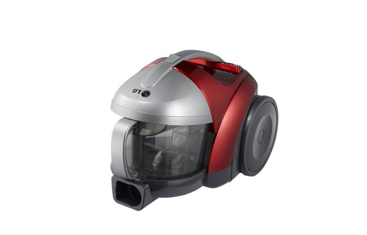 LG Aspiradora Compacta, 1600W de potencia, potencia de succión250W, capacidad 1.5Lts. no necesita bolsa, sistema Ciclón Elíptico y Anti-ácaros. Filtro Hepa, VC4916NNTY