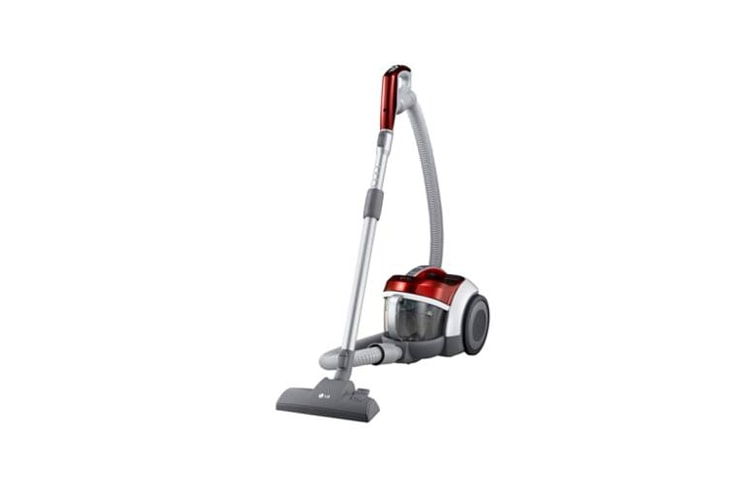 Vista frontal de Aspiradora 1600W de potencia, potencia de succión 260W, capacidad 1.5Lts. No necesita bolsa, sistema Ciclón Elíptico y Anti-ácaros. Filtro Hepa y regulador de potencia electrónico. VC6816NHTY