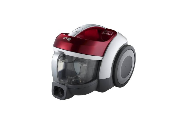 LG Aspiradora 1600W de potencia, potencia de succión 260W, capacidad 1.5Lts. No necesita bolsa, sistema Ciclón Elíptico y Anti-ácaros. Filtro Hepa y regulador de potencia electrónico., VC6816NHTY