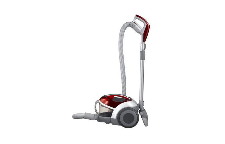 LG Aspiradora 1600W de potencia, potencia de succión 260W, capacidad 1.5Lts. No necesita bolsa, sistema Ciclón Elíptico y Anti-ácaros. Filtro Hepa y regulador de potencia electrónico., VC6816NHTY