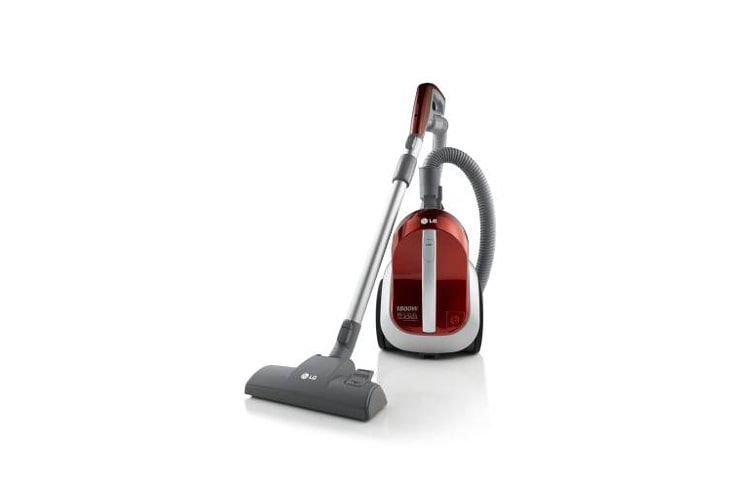 LG Aspiradora 1600W de potencia, potencia de succión 260W, capacidad 1.5Lts. No necesita bolsa, sistema Ciclón Elíptico y Anti-ácaros. Filtro Hepa y regulador de potencia electrónico., VC6816NHTY