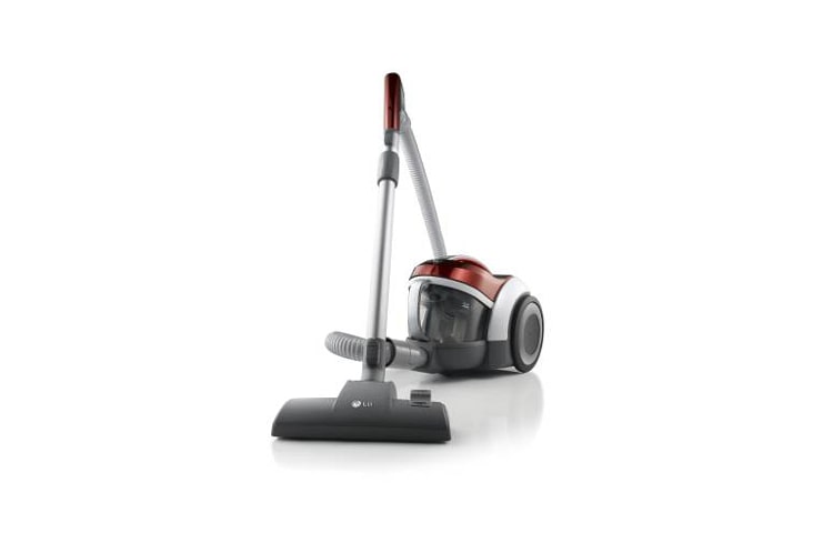 LG Aspiradora 1600W de potencia, potencia de succión 260W, capacidad 1.5Lts. No necesita bolsa, sistema Ciclón Elíptico y Anti-ácaros. Filtro Hepa y regulador de potencia electrónico., VC6816NHTY