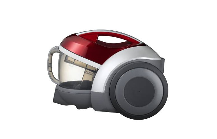 LG Aspiradora 1600W de potencia, potencia de succión 260W, capacidad 1.5Lts. No necesita bolsa, sistema Ciclón Elíptico y Anti-ácaros. Filtro Hepa y regulador de potencia electrónico., VC6816NHTY