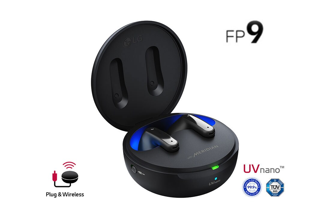LG TONE Free FP9 – Auriculares Inalámbricos Internos Reacondicionados – Color Negro