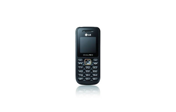 Vista frontal de Celular tipo barra con Radio FM inalámbrico y linterna A180