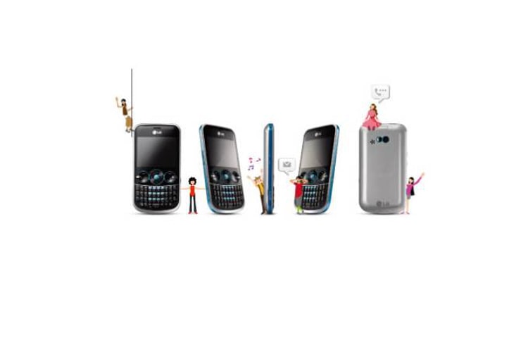 LG Feature phone tipo barra con teclado Qwerty, GW300