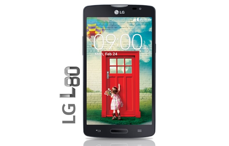 Vista frontal de L80 Titan  |   Pantalla 5,0&#34; WVGA LGD373