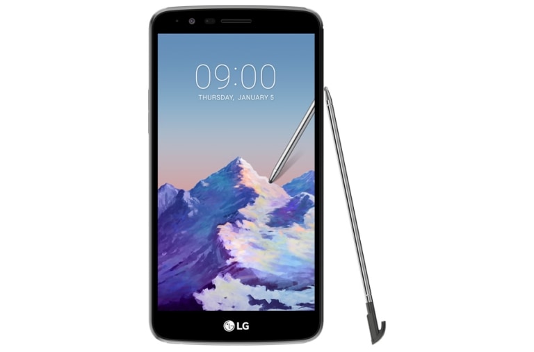 Vista frontal de Stylus 3 | Pantalla HD de 5,7” y Stylus Pen LGM400F