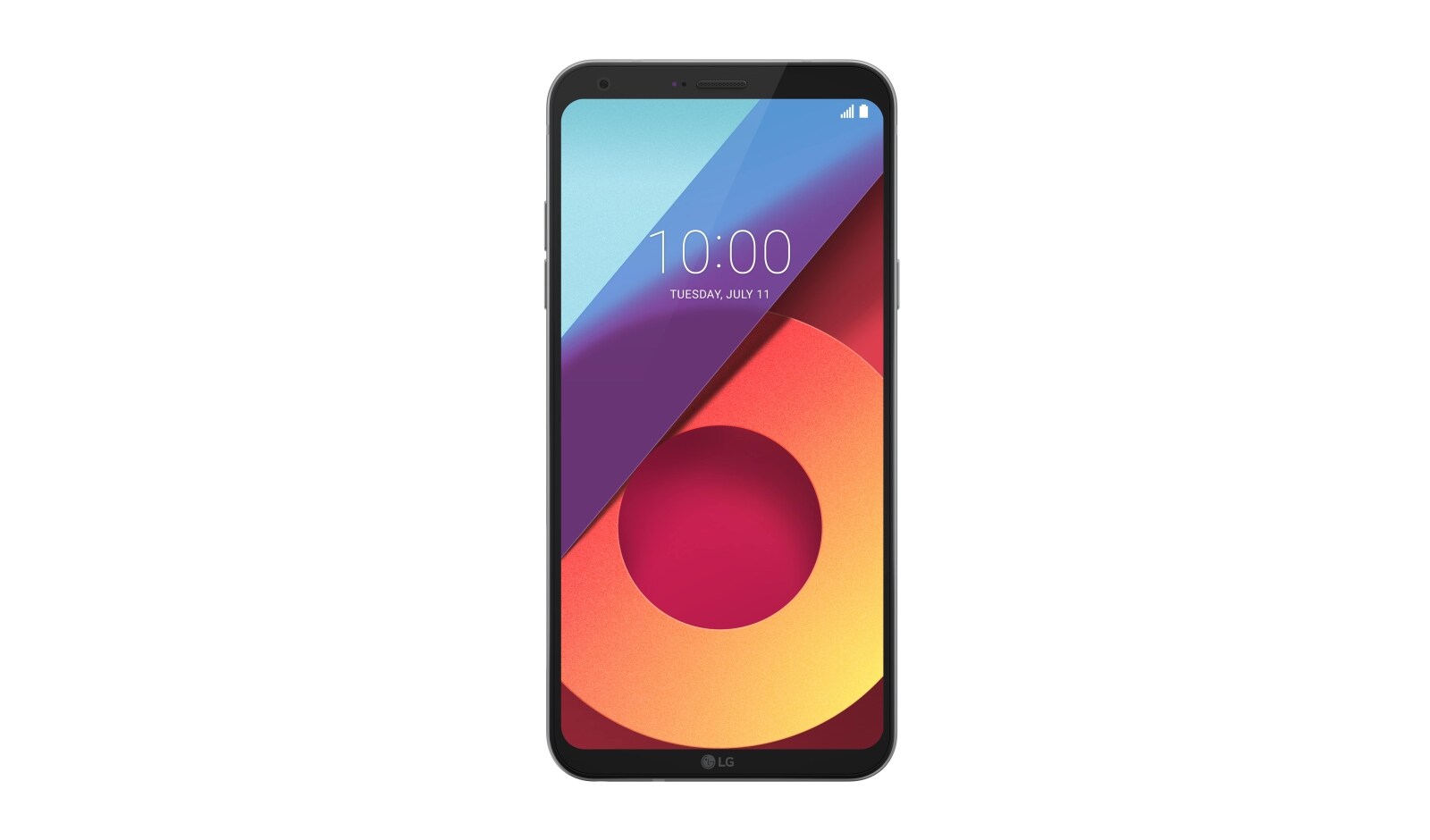 Vista frontal de Q6 Alpha | Pantalla FullVision de 5,5” LGM700F_Ice_Platinum