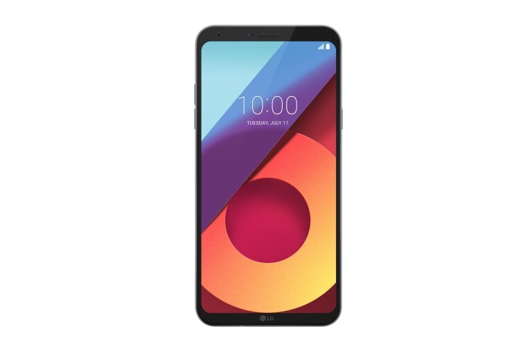 Vista frontal de Q6 Alpha | Pantalla FullVision de 5,5” LGM700F_Ice_Platinum