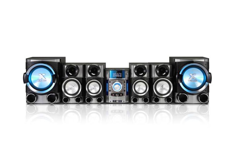 LG Nuevo Mini Componente LG con 1580w de Potencia Real (RMS) - Doble Puerto USB - Latin Beat Box - Ipod Docking - Sub Woofers de 12" y Parlantes X- Metal Bass., KSM1506
