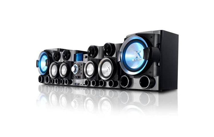 LG Nuevo Mini Componente LG con 1580w de Potencia Real (RMS) - Doble Puerto USB - Latin Beat Box - Ipod Docking - Sub Woofers de 12" y Parlantes X- Metal Bass., KSM1506