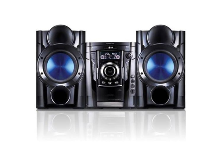 Vista frontal de Minicomponente LG. Experimenta un sonido diferente MCD504