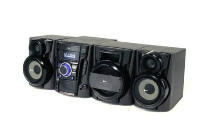 Vista frontal de LG XBOOM MCT435 Mini Componente LG con 430w de Potencia Real (RMS) -Puerto USB - Auto DJ- Ecualizador Latino. MCT435