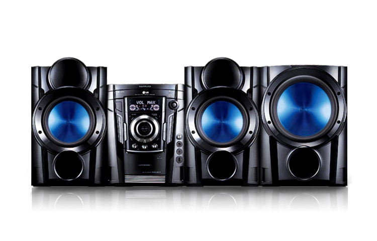 Vista frontal de Minicomponente LG Experimenta un sonido diferente MCT704