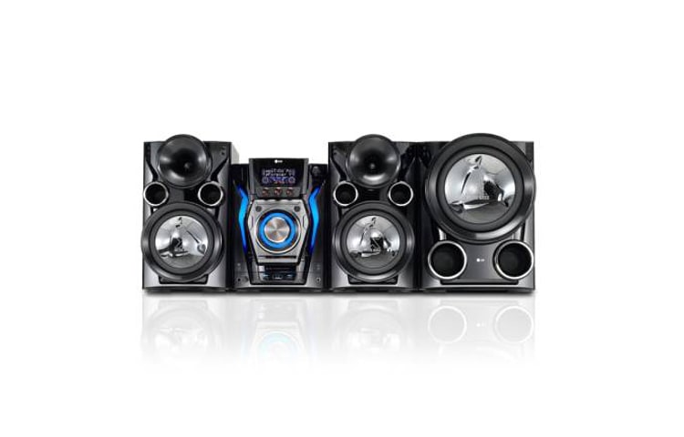 LG Nuevo Mini Componente LG con 800w de Potencia Real (RMS) - Doble Puerto USB - Latin Beat Box - Ipod Docking y Parlantes X- Metal Bass., MCT806