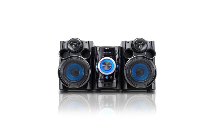 Vista frontal de Nuevo Mini Componente LG con 220w de Potencia Real (RMS) -Puerto USB - Auto DJ- Ecualizador Latino. RAD226B