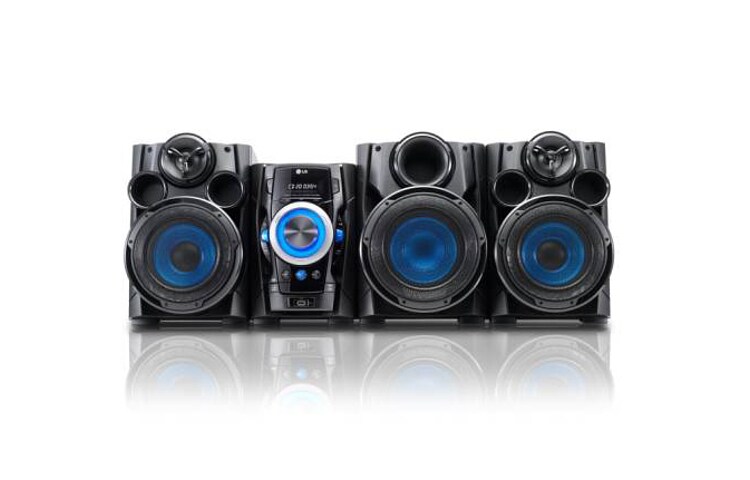 Vista frontal de Nuevo Mini Componente LG con 370w de Potencia Real (RMS) -Puerto USB - Auto DJ- Ecualizador Latino, RAT376B