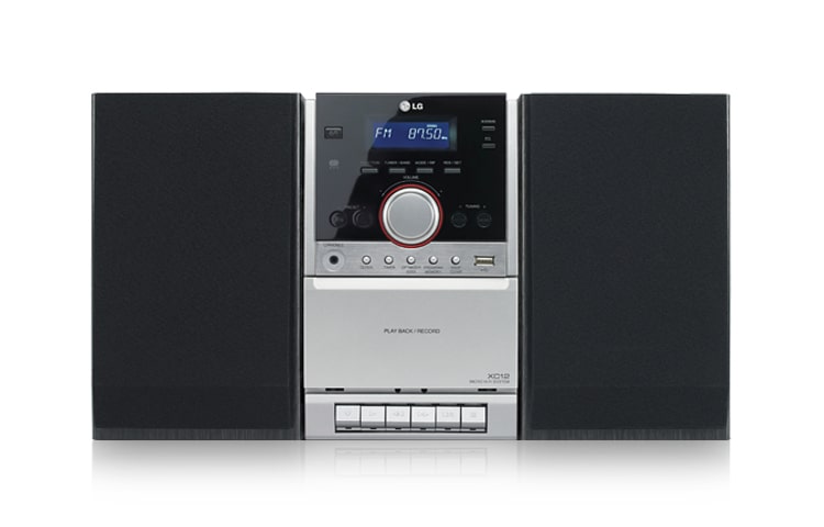 Vista frontal de Microcomponente LG. Experimenta un sonido diferente XC12