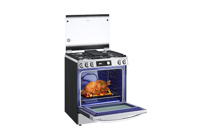 Vista trasera de la estufa LG LRGL5843S