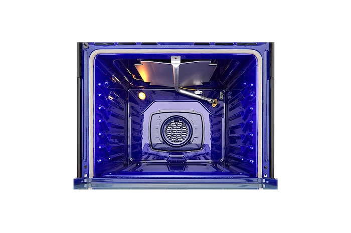 Vista del horno de la estufa LG LRGL5847S Easy Clean