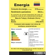 Información y guía energética de la estufa LG LRGL5847S