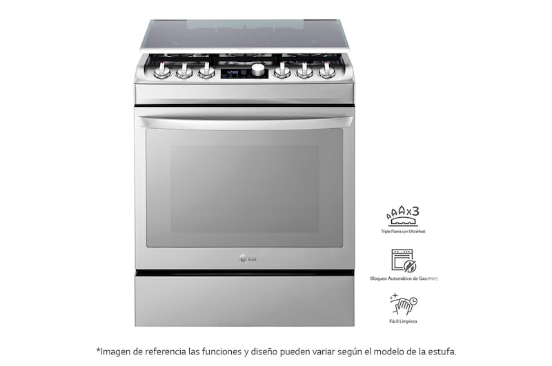 LG Estufa Cancún 30" EasyClean, bloqueo automático de gas, triple quemador, RSG316T