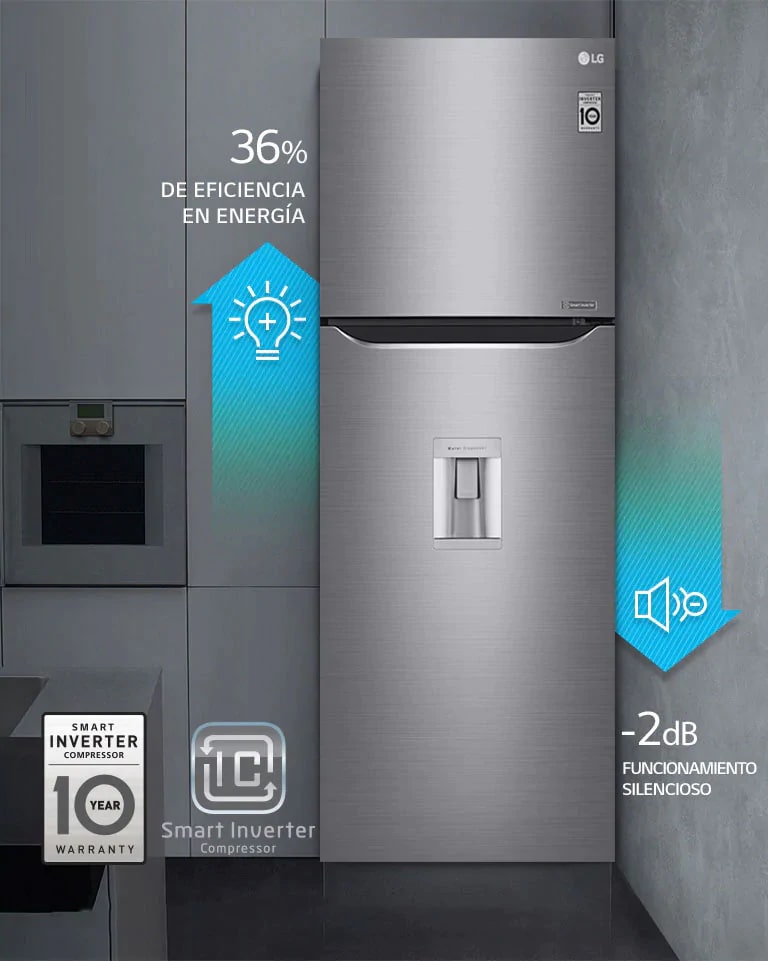 Nevera LG No Frost Congelador Inferior 461 Litros Brutos GB45SPP Platino  Silver - Electrodomésticos Hogar Innovar %